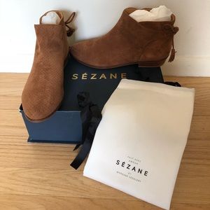 Sezane Suede Booties Size 40